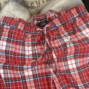 Life Is Good Red and White Plaid Lounge Pants